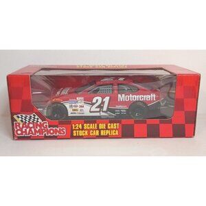 Vintage Die Cast Stock Car Replica 1:24 Scale Racing Champions NASCAR Red